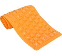 Foldable Silicone Keyboard,USB Wired Keyboard Waterproof Portable 85 Keys,Silent and Slim Roll-Up Keyboard for Laptop PC,Plug and Play (Orange)