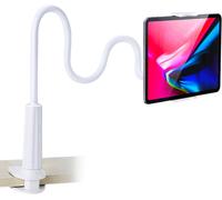 Foldable Smartphone And Tablet Holder - Flexible Arm 360 Mounting Clip White