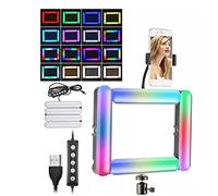 Foldable Splicing 4-Panel LED RGB Video Light Professional Photography Fill Light Set for Video Photography Lamp (Color : A Size : 19.513.53.5cm)