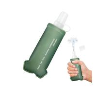 Foldable Sports BPA - Reusable Soft Flask Foldable Water Bottle | Soft Portable Leakproof Folding Pouch | Running Water Bottle For Beach Stadium Summer Outdoor Park Camping Picnic Walking Travel