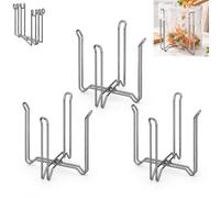 Foldable Stainless Steel Garbage Bag Holder, Countertop Garbage Bag Stand | Portable Free Adjustable Bag Support Rack, For Home Work Place And Camping Use Space Saving