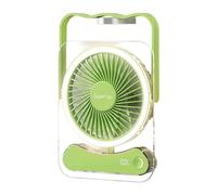 Foldable Tabletop Fan With 5 Speeds - Long Lasting LED Desk Light Fan