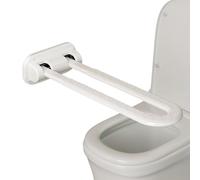 Foldable Toilet Assistance for Elderly, Stainless Steel Handicap Grab Bar for Bathroom Up Toilet Hand Rail for Elderly, Disabled, Pregnant, White