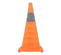 Foldable Traffic Cone with Reflective Collar | 23.6 inch Adjustable Height for Driving Practice/Road Security/Parking | Sturdy PE Material Weather Sturdy Design
