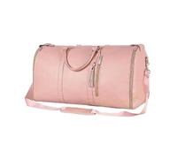 Foldable Travel Bag 2.0,Convertible Luggage Bags,Garment Carry on High Capacity Duffle Suit Folding Bags with Shoe Pouch & Detachable Shoulder Strap (Pink)