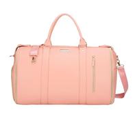 Foldable Travel Duffel Bag, Large Waterproof Storage, Lightweight Carry-on Luggage, Perfect for Weekend Trips, Gym, Camping, Beach, Sports, 53.3x33x27.9cm Black, White, Pink