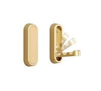 Foldable Wall Hooks, Heavy Duty Zinc Alloy Folding Invisible Wall Hooks with Screws, Folding Wall Hooks, Flip Down Hook Folding Heavy-Duty Coat Hooks Wall for Bathroom, Kitchen, Bedroom (Gold,2 Pcs)