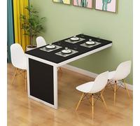 Foldable WallMounted Wooden TableTelescopic Invisible Kitchen Shelf Table Compact Dining Table for Small SpacesVersatile Black & White Frame for Kitchen Living Room Balcony