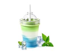 Foldable Water Bottle | Ice Ball Drinking With Straw, Portable Leakproof