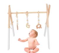 Foldable Wooden Gym Toy - Eco-Friendly Pine Frame Fitness Equipment For Kids |Early Motor Skills Sustainable Material Indoor Playset For Game Room, Nursery, Early Learning Center & Room