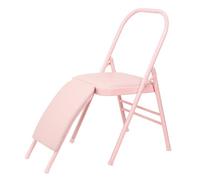 Foldable Yoga Chair with Lumbar Support - No Assembly Required, Home Fitness & Hip Movement, Portable Yoga Auxiliary Chair (Pink)