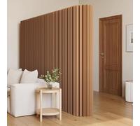 Folding and Retractable Partition Wall, Modern Room Divider, Indoor Privacy Screen, Wall Freestanding Brown-4x2m/13.12x6.5FT
