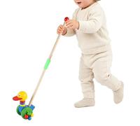 Folding Animal Kids Walker - Push Pull Learning Toy, 21.65 inch Skill Development Interactive Games, Aid with Stable Support Frame, Gear Playful Design, Walking Trainer for Indoor Outdoor