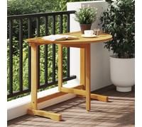 Folding Balcony Table 90x60x72 cm Solid Acacia Wood - Compact Outdoor Bistro Table for Garden, Patio Terrace Space Saving Foldable Design Easy to Clean Oil Finish Surface Durable & Stylish