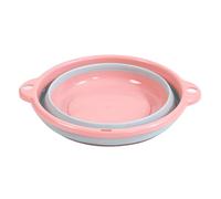 Folding Basin Multifunctional Children's Washbasin Household Portable Vegetable Washing Basin (Rosa)