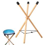 Folding Beech Wood Handpan Stand Tripod - Adjustable Non-Slip Drum Stand For Steel Tongue Drum & Handpan | Portable, Durable, Stable Instrument Holder For Sitting Use