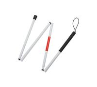 Folding Blind Cane Walking Stick with Red Reflective Tape for the Blind and Visually Impaired People