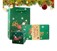 Folding Bouncing Box Christmas | DIY Folding Bouncing Christmas Favor Box For Money | Festive Supplies For Classroom Office Favor Exchanges Family Friends Party Planners Holiday Gatherings