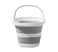 Folding Bucket - Portable 10L Foldable Water Storage, Container with Strong Handle, Space Saving Pail, Multi Purpose Bucket for Fishing Gardening Car Cleaning Bathing Travel Laundry Beach Activities