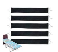 Folding Chair Fabric Bands - 5pcs Nylon Metal 43x5cm | Extensible Recliner Repair Straps | Heavy Duty Seat Replacement Cord Tear Resistant Lounge Chair Reinforcement Straps For Patio Garden Outdoor