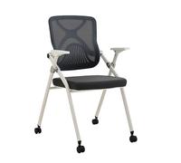 Folding Chair Fauteuil Bureau Mobile Dossier Aéré Support Adapté Bureaux Salles Réunion Lieux Événements(A)