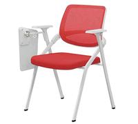 Folding Chair Rembourré Assise Prolongée Lombaire Siège Petit Espace Négociation Chaise Entreprise Multifonction Pliante(C)