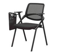 Folding Chair Rembourré Assise Prolongée Lombaire Siège Petit Espace Négociation Chaise Entreprise Multifonction Pliante(A)