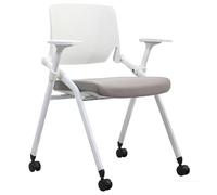 Folding Chair roulettes Banc De Formation Pliable Siège De Bureau Tabouret De Bureau Prie-Dieu D’étude Conception Ergonomique(Grigio)