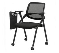 Folding Chair Siège Rembourré Soutien Lombaire Assis Prolongé Bureau Entreprise Chaise Pliante Multifonction Mesh Fauteuil Écriture Respirant(C)