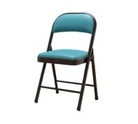 Folding Chairs with Cushion - Portable, Collapsible Metal Chairs for Dining, Office, Dormitory & Conférence - Tall Design, Stylish Green Color