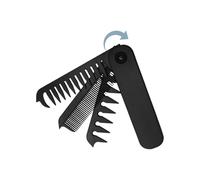 Folding Comb, Foldable Fine & Wide Tooth Hair Brush, Compact Travel Grooming Tool, Portable Material for Fathers Husband Business Trip Commuting Outdoor Gym Daily Use and Birthday Gift