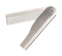 Folding Comb for Men, Stainless Steel Pocket Hairbrush, Compact Hair & Beard Straightener, Sturdy Grooming Tool, Travel-Friendly Design, Made with High-Quality Stainless Steel Material