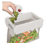 Folding Door Trash Holder, Wall-Mount Detachable Waste Pouch Stand, Portable Garbage Bag Frame, 18.5x12.5cm, for Kitchen, Rv, Garden, Boat, Laundry, Outdoor, Trailer, Party Use Disposal Effectively