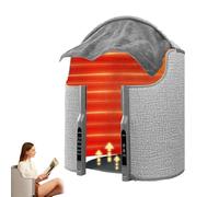 Folding Electric Heating Foot Warmer, Under Desk Heater for Office, Foldable Space Heater with 5 Temperature Settings and Timer, Quiet Foot Heater, for Foot Leg, Foot Warmer with Auto Shut Off (A)