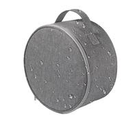 Folding Fan Case, Telescopic Travel Bag, Round Storage Pouch, Lightweight Protective Shell, Compact Zipper Design, Ideal for Beach, Camping, Work, Picnic, Outdoor Use, Black and Gray, Small, Large