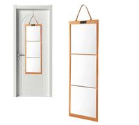 Folding Full Length Mirror Tri Fold Portable Makeup Dressing Mirror | HD Shatterproof Glass Mirror, 42.52in Expanded, 12.4 x 12.2in Folded, for Travel, Camping, Home, Bathroom, Gym & Backstage
