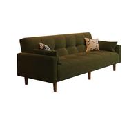 Folding Futon Sofa Couch Mid-Century Modern Tufted Upholstered Loveseat, with Solid Wood Frame,for Bedroom, Living Room(A,200cm)