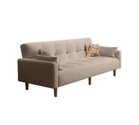 Folding Futon Sofa Couch Mid-Century Modern Tufted Upholstered Loveseat, with Solid Wood Frame,for Bedroom, Living Room(D,140cm)