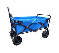 Folding Garden Trolley Cart Heavy Duty Wagon with 4 Beach Wheels Multi Function Shopping Cart for Outdoor Camping Load Capacity 80Kg.