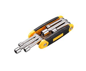 Folding Hex Key Wrench Set - Chrome Vanadium Steel 11.3x5.2cm | Hex Key Set, Folding Nut Driver Allen Tool Kit Portable Multi Size Repair Wrench For Car Cycle | For Home Garage Repair Use