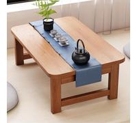 Folding Low Floor Coffee Table - Small Kotatsu Desk for& Bay Window 80x45x30cm Perfect for Sitting on The Floor Ideal for Tea Room & Bedroom (Brown)