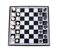 Folding Magnetic Chess Board Set, Portable Travel Chess Game with Magnetic Pieces, Lightweight Beginner and Professional Chess Set, Compact Tournament Ready Board for on-The-Go Play