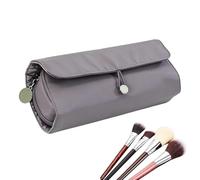 Folding Makeup Brush Bag - Waterproof Cosmetic for Pouch | Travel Organizer with Brushes Toiletries, and Beauty Tools, Ideal for Vacations, Daily Use, Office, School, Dorm, Studio, Or Parties