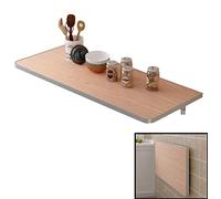 Folding Mural Robuste Montage Mural Table Petit Rabattez Kitchen Table Murale Workbench Heavy Duty Fold FOWN Table à Manger Bureau d'ordinateur(Beige,120 * 30cm)