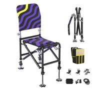 Folding Outdoor Chair, Camping Fishing Stool, Adjustable Seat Height, Lightweight Compact Design, Foldable Frame, Portable Size, Excellent for Backpacking Picnic Climbing Adventure