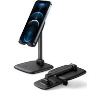 Folding Phone Holder Desk Stand Smartphone Compatible with iPhone 14 Plus Pro Max 13 Mini 12 Galaxy S22 S21 Ultra A13 A53 A52s Pixel 7 6 6a Redmi Note10 Pro (Black)