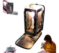 folding pocket candle lantern,Medieval Vintage Small Pocket Lantern,Portable Outdoor Candle Lamp, Stainless Steel Folding Pocket Candle Lantern for Emergency Power Outage Camping Hiking Travel