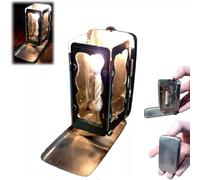 Folding Pocket Candle Lantern, Medieval Vintage Small Pocket Lantern, Portable Outdoor Candle Lamp, Stainless Steel Folding Pocket Candle Lantern for Emergency Power Outage Camping Hiking Travel