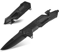 Folding Pocket Knife 7 In 1 Survival Knives With Escape Hammer Rope CutterOpen One Hand Stainless Steel Hunting Knife