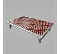 Folding Portable Stage Platform, Square/Rectangle Performance Deck, Drum Riser Modular Unit for Event, Church, Bar, Drum Throne, Keynote Speakers, School(128x128x30cm)